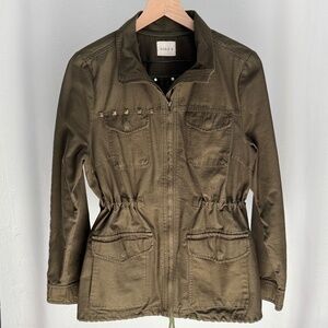Women's Noble U Cotton Drawstring Waist Studded Jacket (M)